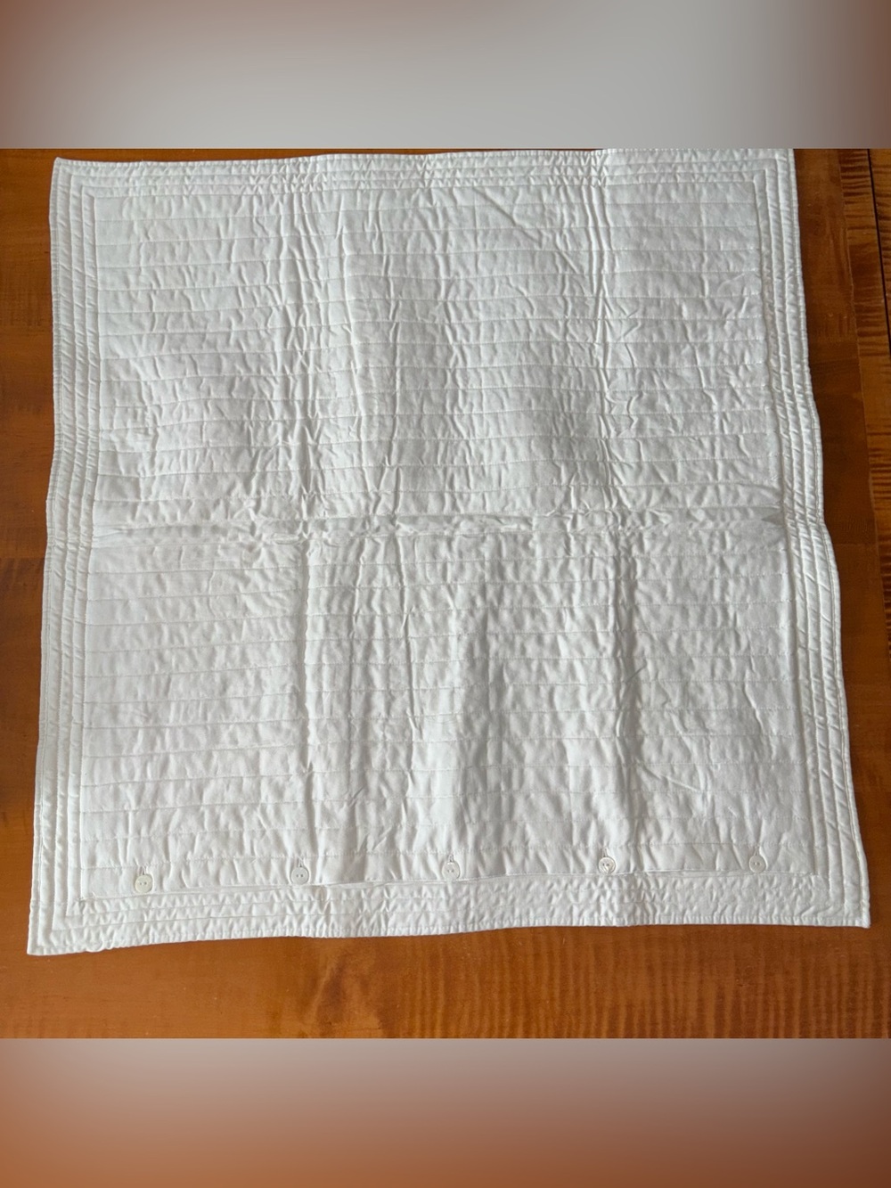 Ralph Lauren Home Collection Euro Sham White Quilted Floral Stitched Cotton